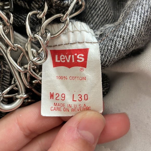 COPY - Custom Vintage silver tab Levi’s 512 chainside jeans🌟 - Picture 10 of 10
